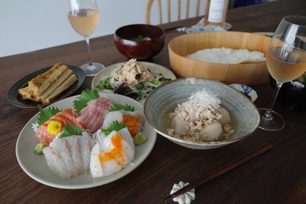 Beautiful Temakizushi (Temaki Sushi) party / 手巻き寿司パーティー