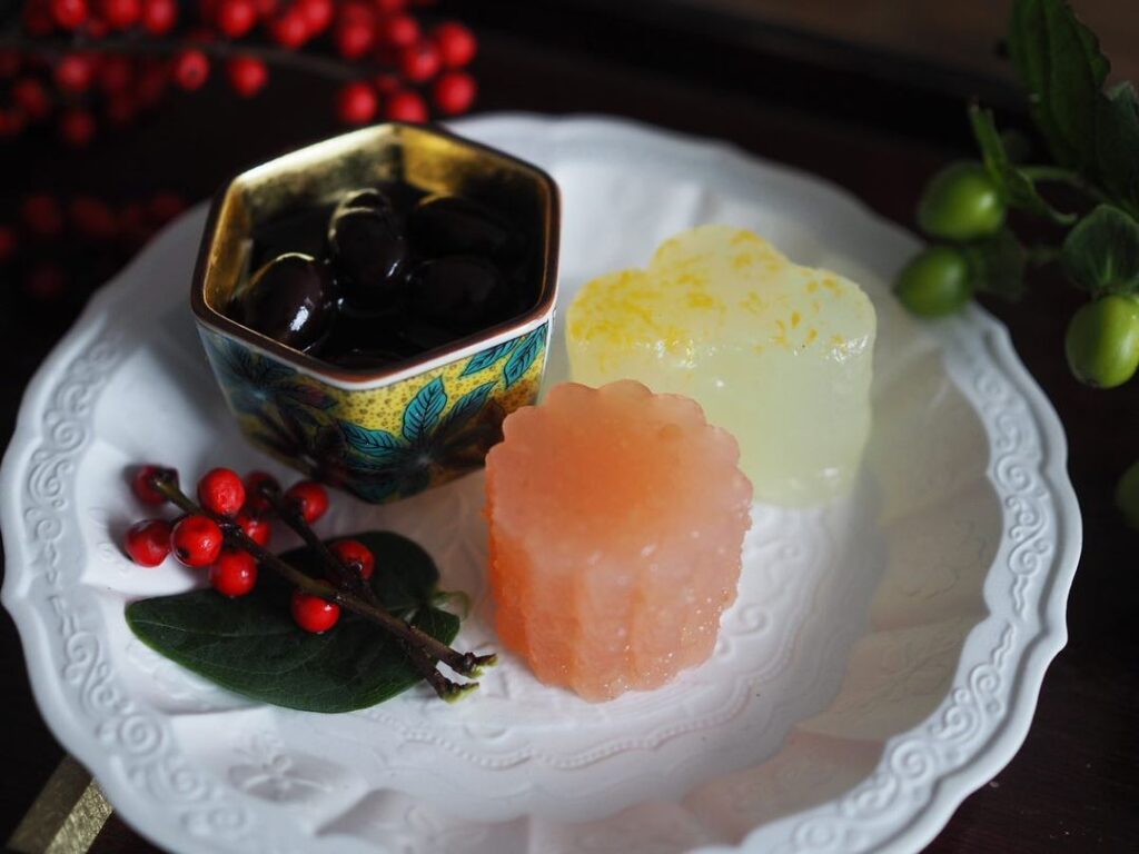 Osechi cooking 2022 Chapter 7, “Kanten”: Apple & Yuzu Agar Jelly / 2022年末おせちづくり その7．キラキラ寒天2種 りんご＆柚子羹