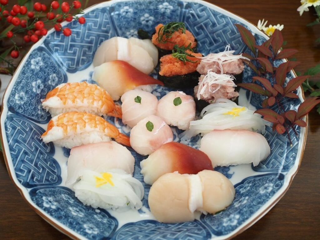 Homemade Nigiri Sushi with fresh sashimi / お家で握り寿司パーティー