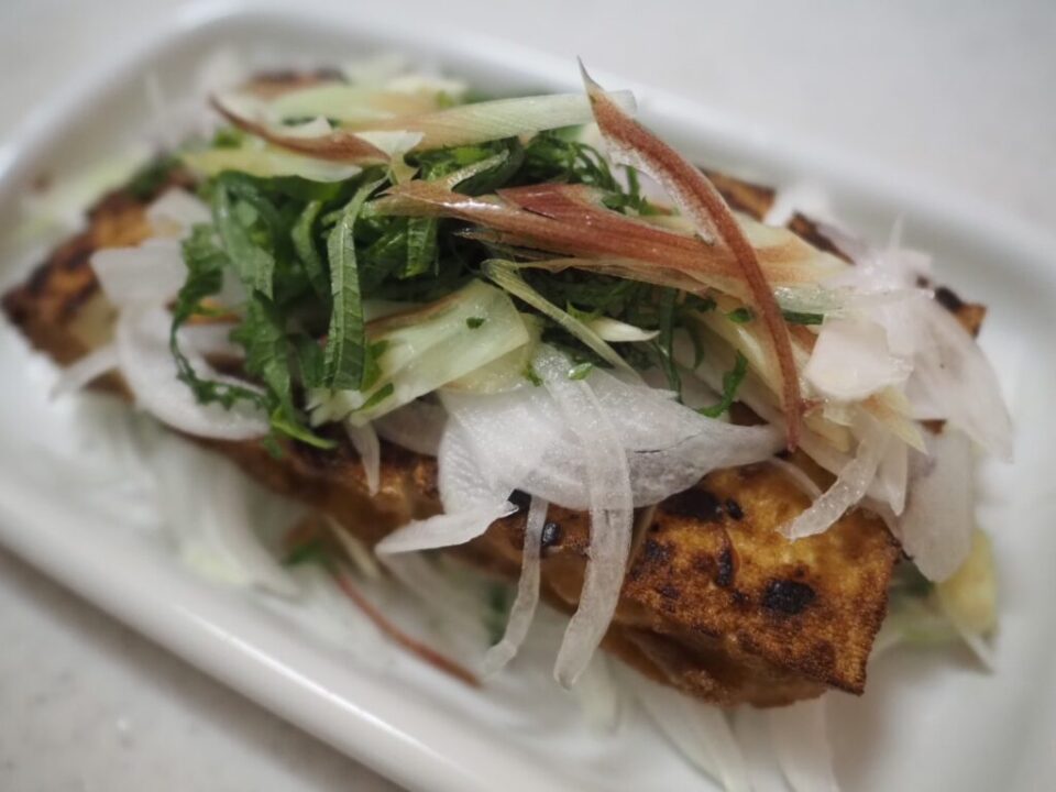 Fried tofu with Japanese herb