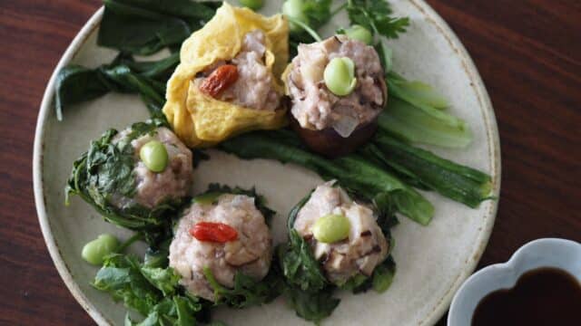 Colorful Gluten-Free Shumai Dumplings with Veggie Skin / グルテンフリー 野菜の皮でシュウマイ