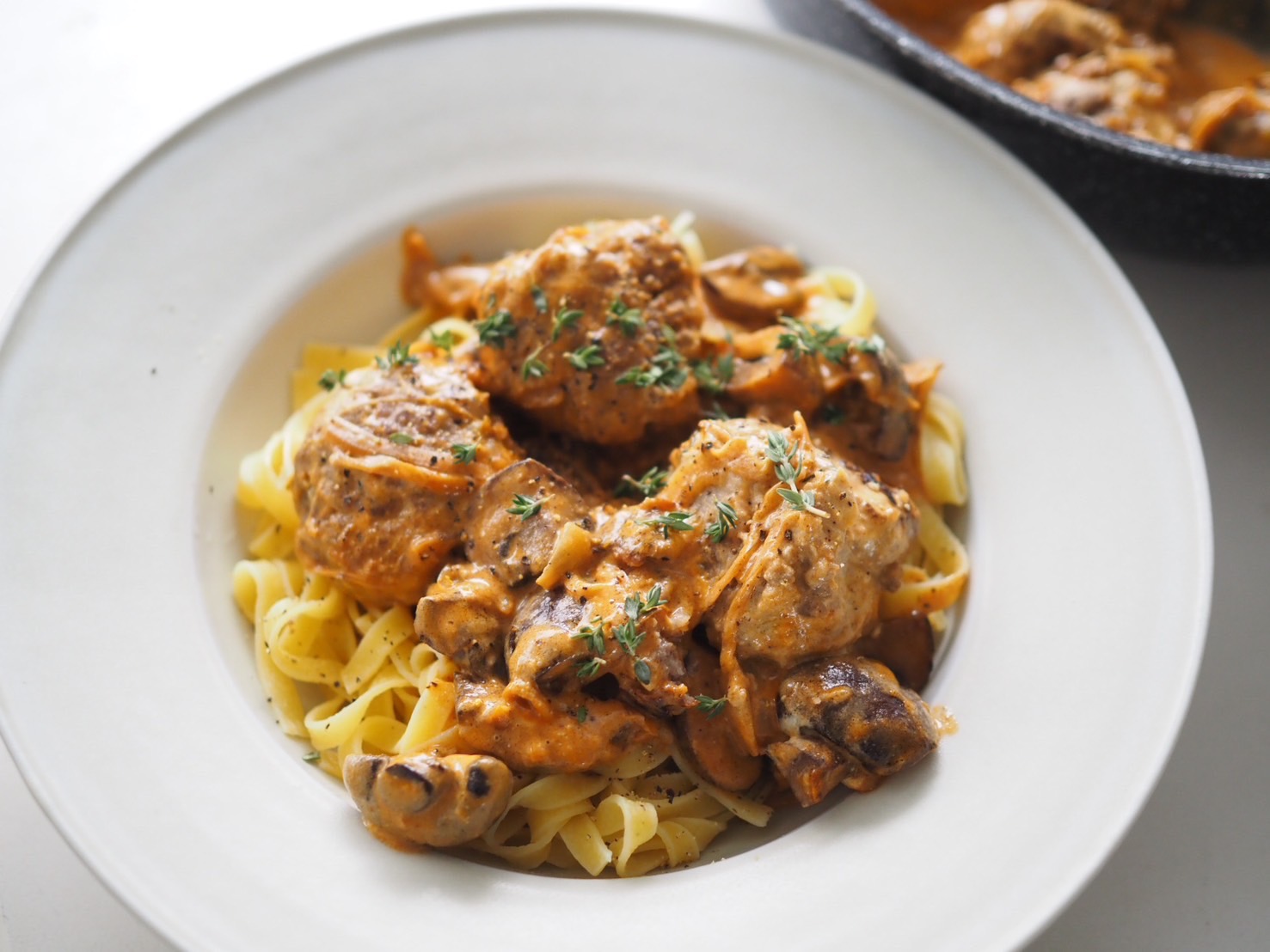 Ottolenghi Recipe: Stroganoff Meatball Pasta