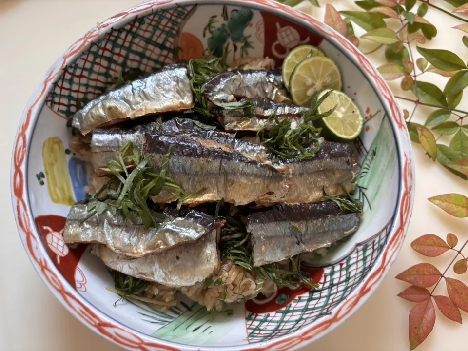 Sanma gohan & Myoga Soup