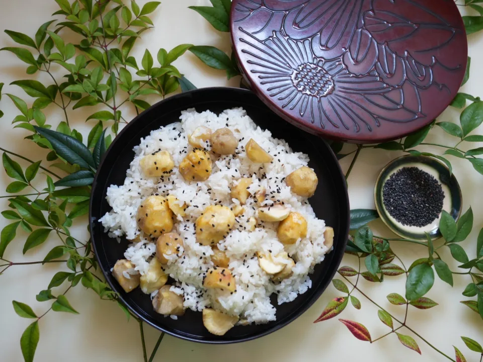 Homemade Kuri Gohan (Chestnut rice)