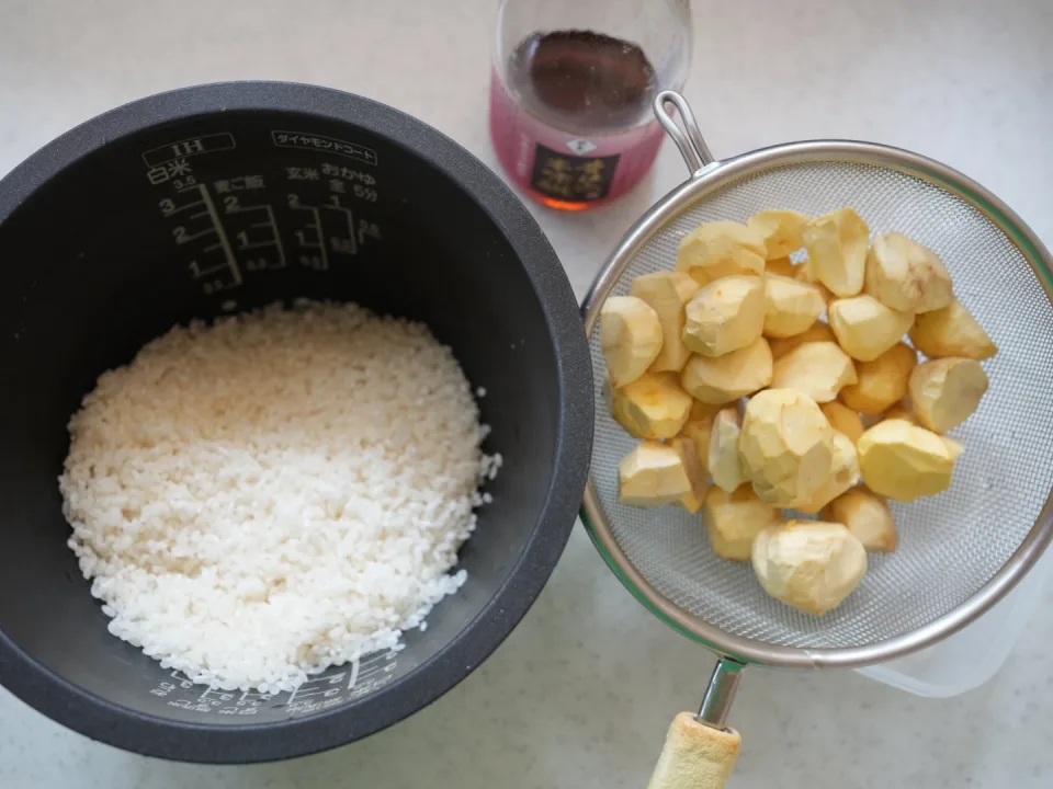 Homemade Kuri Gohan (Chestnut rice)