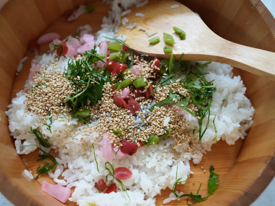 maze gohan Chirimen umeboshi